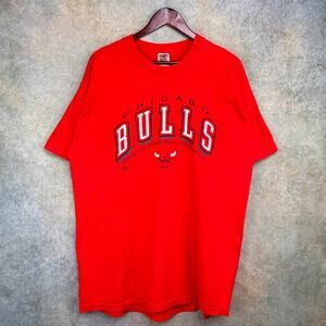Vintage 90s Chicago Bulls NBA T Shirt Sz XL Red Basketball Pro Player
